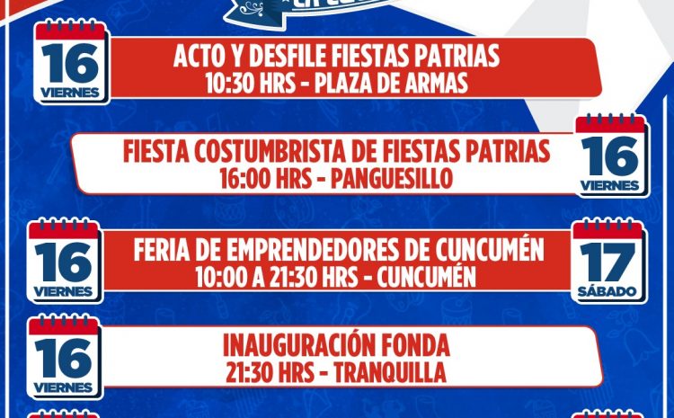 Publican calendario de "Fiestas Patrias" en Salamanca